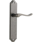 Door Lever Stirling Shouldered Latch Pair Distressed Nickel H250xW48xP64mm in Distressed Nickel