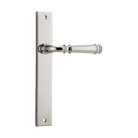 Door Lever Verona on Long Backplate Polished Nickel H237xW50xP59mm in Polished Nickel