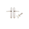Door Lever Sarlat Shouldered Latch Polished Nickel H250xW48xP57mm Passage Kit Tube Latch Split Cam 'T' Striker Polished Nickel Backset 60mm in Polished Nickel