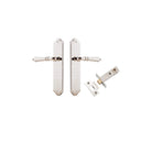 Door Lever Sarlat Shouldered Latch Polished Nickel H250xW48xP57mm Passage Kit Tube Latch Split Cam 'T' Striker Polished Nickel Backset 60mm in Polished Nickel