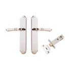 Door Lever Sarlat Shouldered Latch Polished Nickel H250xW48xP57mm Passage Kit Tube Latch Split Cam 'T' Striker Polished Nickel Backset 60mm in Polished Nickel