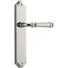 Door Lever Verona Shouldered Latch Polished Nickel H237xW50xP59mm in Polished Nickel