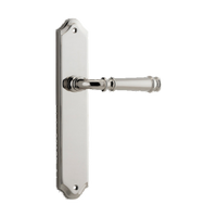 Door Lever Verona Shouldered Latch Polished Nickel H237xW50xP59mm in Polished Nickel