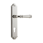 Door Lever Verona Shouldered Euro Polished Nickel CTC85mm H237xW50xP59mm in Polished Nickel