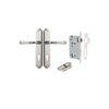 Door Lever Verona Shouldered Euro Polished Nickel CTC85mm H240xW50xP59mm Entrance Kit Mortice Lock Euro Polished Nickel CTC85mm Backset 60mm, Euro Cylinder Dual Function 5 Pin Polished Nickel L65mm KA1 in Polished Nickel