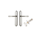 Door Lever Verona Shouldered Latch Polished Nickel H240xW50xP59mm Passage Kit Tube Latch Split Cam 'T' Striker Polished Nickel Backset 60mm in Polished Nickel