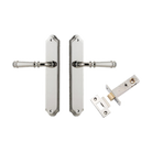 Door Lever Verona Shouldered Latch Polished Nickel H240xW50xP59mm Passage Kit Tube Latch Split Cam 'T' Striker Polished Nickel Backset 60mm in Polished Nickel