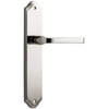 Door Lever Annecy Shouldered Latch Polished Nickel H237xW50xP65mm in Polished Nickel