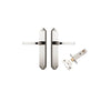 Door Lever Annecy Shouldered Latch Polished Nickel H240xW50xP65mm Passage Kit Tube Latch Split Cam 'T' Striker Polished Nickel Backset 60mm in Polished Nickel