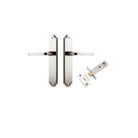 Door Lever Annecy Shouldered Latch Polished Nickel H240xW50xP65mm Passage Kit Tube Latch Split Cam 'T' Striker Polished Nickel Backset 60mm in Polished Nickel