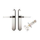 Door Lever Annecy Shouldered Latch Polished Nickel H240xW50xP65mm Passage Kit Tube Latch Split Cam 'T' Striker Polished Nickel Backset 60mm in Polished Nickel