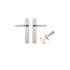 Door Lever Sarlat Oval Latch Polished Nickel H240xW40xP55mm Passage Kit Tube Latch Split Cam 'T' Striker Polished Nickel Backset 60mm in Polished Nickel