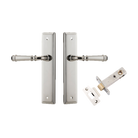 Pair of Iver Verona lever door handles on stepped backplates, showcasing their elegant architectural hardware design.