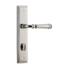 Pair of Iver Verona lever handles on stepped backplates, showcasing sleek architectural hardware for doors.