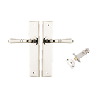Door Lever Sarlat Chamfered Polished Nickel L111xP55mm BPH240xW50mm Passage Kit Tube Latch Split Cam 'T' Striker Polished Nickel Backset 60mm in Polished Nickel
