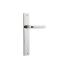 Door Lever Oslo on Long Backplate Polished Nickel H237xW50xP57mm in Polished Nickel