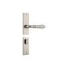 Door Lever Sarlat Rectangular Privacy Satin Nickel CTC85mm H240xW38xP55mm in Satin Nickel