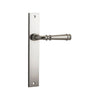 Door Lever Verona on Long Backplate Satin Nickel H237xW50xP59mm in Satin Nickel