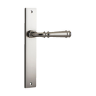 Door Lever Verona on Long Backplate Satin Nickel H237xW50xP59mm in Satin Nickel