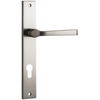 Door Lever Annecy Rectangular Euro Satin Nickel CTC85mm H237xW50xP65mm in Satin Nickel