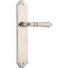 Door Lever Sarlat Shouldered Latch Satin Nickel H250xW48xP57mm in Satin Nickel