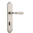 Door Lever Sarlat Shouldered Privacy Satin Nickel CTC85mm H250xW48xP57mm in Satin Nickel