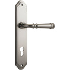 Door Lever Verona Shouldered Euro Satin Nickel CTC85mm H237xW50xP59mm in Satin Nickel