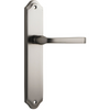 Door Lever Annecy Shouldered Latch Satin Nickel H237xW50xP65mm in Satin Nickel