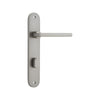 Door Lever Baltimore Oval Privacy Satin Nickel CTC85mm H230xW40xP55mm in Satin Nickel
