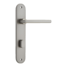 Door Lever Baltimore Oval Privacy Satin Nickel CTC85mm H230xW40xP55mm in Satin Nickel