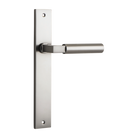 Door Lever Berlin Rectangular Latch Satin Nickel H240xW38xP57mm in Satin Nickel