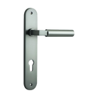 Door Lever Berlin Oval Euro Satin Nickel CTC85mm H237xW40xP57mm in Satin Nickel