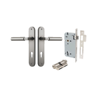 Door Lever Berlin Oval Euro Pair Satin Nickel CTC85mm L120xP57mm BPH240xW40mm Mortice Lock Euro Satin Nickel CTC85mm Backset 60mm Euro Cylinder Dual Function 5 Pin Satin Nickel 65mm KA4 in Satin Nickel