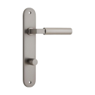 Door Lever Berlin Oval Privacy Satin Nickel CTC85mm H237xW40xP57mm in Satin Nickel