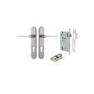 Door Lever Como Oval Euro Pair Satin Nickel CTC85mm L119xP59mm BPH240xW40mm Mortice Lock Euro Satin Nickel CTC85mm Backset 60mm, Euro Cylinder Dual Function 5 Pin Satin Nickel 65mm KA4 in Satin Nickel