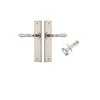 Door Lever Sarlat Chamfered Satin Nickel L111xP55mm BPH240xW50mm Passage Kit Tube Latch Split Cam 'T' Striker Satin Nickel Backset 60mm in Satin Nickel