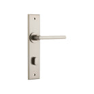 Door Lever Baltimore Chamfered Privacy Satin Nickel CTC85mm in Satin Nickel