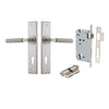 Door Lever Brunswick Chamfered Euro Pair Satin Nickel CTC85mm L120xP59mm BPH240xW50mm Mortice Lock Euro Satin Nickel CTC85mm Backset 60mm, Euro Cylinder Dual Function 5 Pin Satin Nickel 65mm KA4 in Satin Nickel
