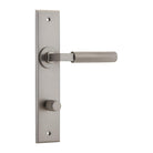 Door Lever Brunswick Chamfered Privacy Satin Nickel CTC85mm H240xW50xP60mm in Satin Nickel