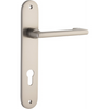 Door Lever Baltimore Return Oval Euro Pair Satin Nickel CTC85mm H240xW40xP58mm in Satin Nickel