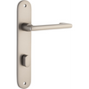 Door Lever Baltimore Return Oval Privacy Pair Satin Nickel CTC85mm H240xW40xP58mm in Satin Nickel
