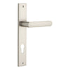 Door Lever Osaka Rectangular Euro Pair Satin Nickel CTC85mm H240xW38xP55mm in Satin Nickel