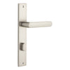 Door Lever Osaka Rectangular Privacy Pair Satin Nickel CTC85mm H240xW38xP55mm in Satin Nickel