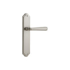 Door Lever Copenhagen Shouldered Latch Pair Satin Nickel H250xW48xP61mm in Satin Nickel