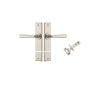 Door Lever Copenhagen Chamfered Satin Nickel L120xP59mm BPH240xW50mm Passage Kit Tube Latch Split Cam 'T' Striker Satin Nickel Backset 60mm in Satin Nickel