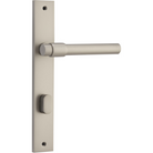 Door Lever Helsinki Rectangular Privacy Pair Satin Nickel CTC85mm H240xW38xP44mm in Satin Nickel