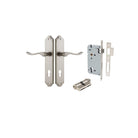Door Lever Stirling Shouldered Euro Pair Satin Nickel CTC85mm H250xW48xP64mm Entrance Kit Mortice Lock Euro Satin Nickel CTC85mm Backset 60mm, Euro Cylinder Dual Function 5 Pin Satin Nickel L65mm KA1 in Satin Nickel