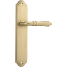 Iver Sarlat Lever- Shouldered Backplate - Brushed Brass / Passage in Brushed Brass