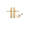 Door Lever Sarlat Shouldered Latch Brushed Brass H250xW48xP57mm Passage Kit Tube Latch Split Cam 'T' Striker Brushed Brass Backset 60mm in Brushed Brass