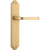 Door Lever Annecy Shouldered Latch Brushed Brass H237xW50xP65mm in Brushed Brass